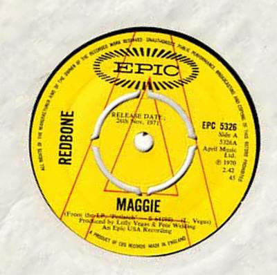 Redbone-Maggie - PROMO Only Issue 7"
