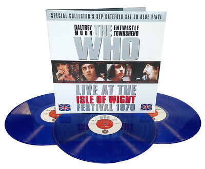 The Who ‎– Live At The Isle Of Wight Festival 1970 - 3 x BLUE COLOURED VINYL LP SET