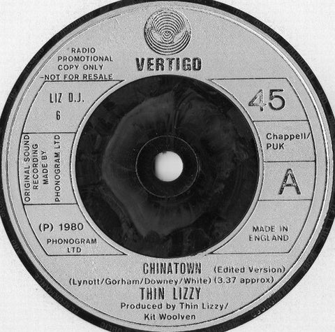 Thin Lizzy – Chinatown PROMO Only Issue 7"