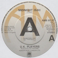 U.K. Players - Midnight - PROMO ONLY 7" SINGLE (used)