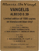 Vangelis ‎– Albedo 0.39 TRANSPARENT BLUE COLOURED VINYL 180 GRAM LP