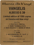 Vangelis ‎– Albedo 0.39 TRANSPARENT BLUE COLOURED VINYL 180 GRAM LP