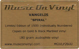 Vangelis ‎– Spiral MARBLED GOLD COLOURED VINYL 180 GRAM LP