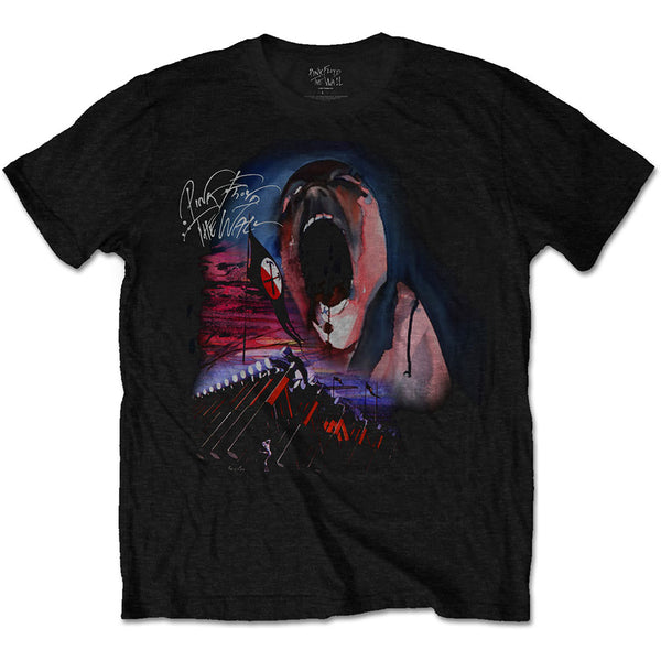 PINK FLOYD T-SHIRT: THE WALL SCREAM & HAMMERS MEDIUM WALLTS08MB02