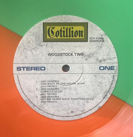Woodstock Two - 2 x GREEN & ORANGE COLOURED VINYL LP SET