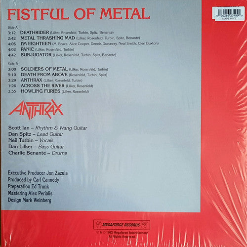 Anthrax ‎– Fistful Of Metal BLACK & MAGENTA SPLATTER COLOURED VINYL LP