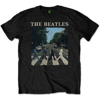 THE BEATLES T-SHIRT: ABBEY ROAD & LOGO XL BEATTEE46MB04 BLACK