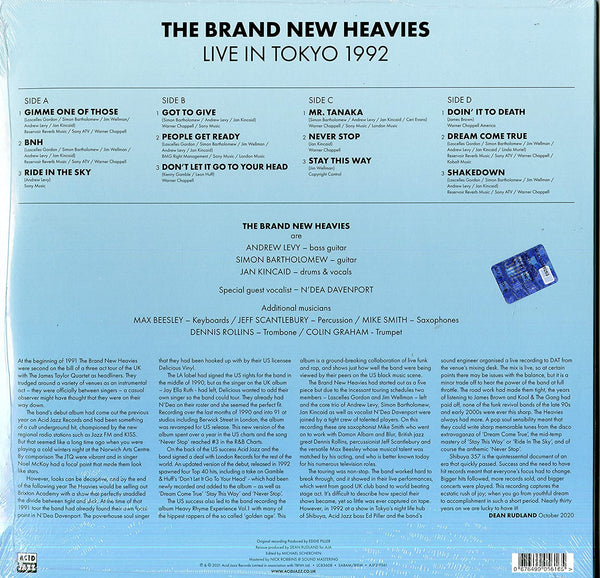 The Brand New Heavies Shibuya 357 Live In Tokyo 1992 - 2 x BABY BLUE COLOURED VINYL LP SET