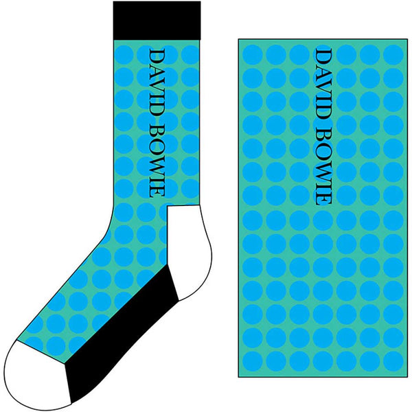 DAVID BOWIE ANKLE SOCKS: CIRCLES PATTERN BOWSCK02MBL