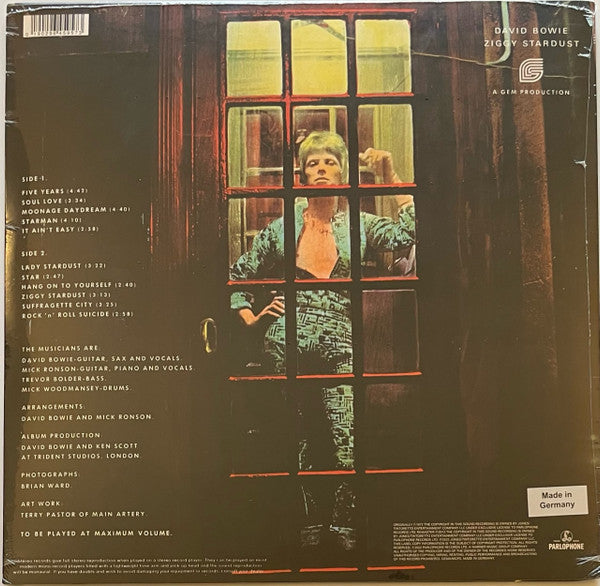David Bowie – The Rise And Fall Of Ziggy Stardust - PICTURE DISC VINYL LP