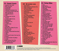 Dreamboats & Petticoats presents... Connie Francis, Brenda Lee, & Patsy Cline - 3 x CD SET