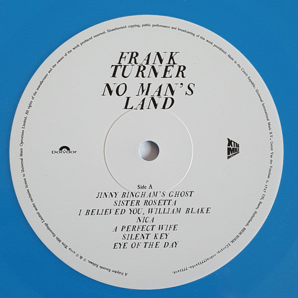 Frank Turner ‎– No Man's Land - BLUE COLOURED VINYL LP