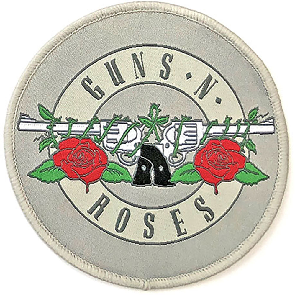GUNS N' ROSES PATCH: SILVER CIRCLE LOGO