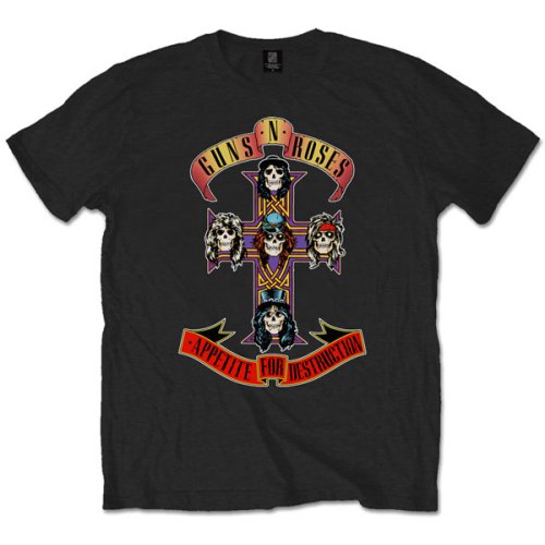 GUNS N' ROSES T-SHIRT: APPETITE FOR DESTRUCTION LARGE BLACK GNR01