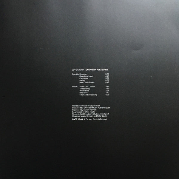 Joy Division - Unknown Pleasures RED COLOURED VINYL LP (used)