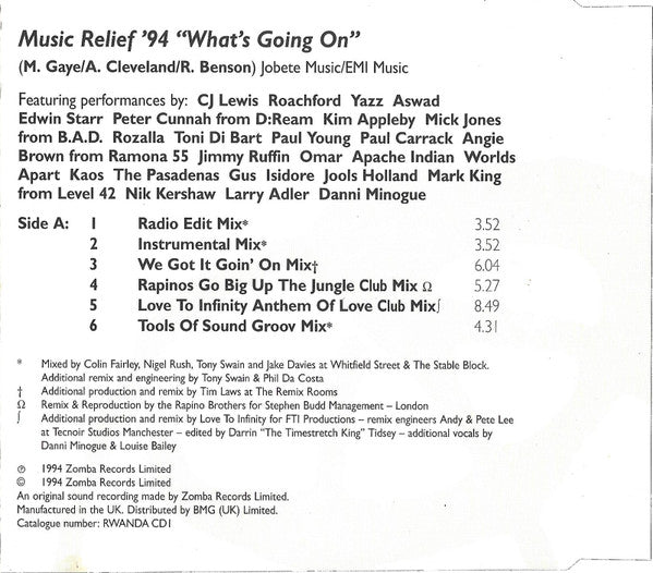 Music Relief '94 – What's Going On - CD SINGLE (Used)