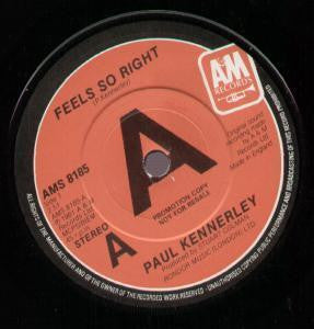 Paul Kennerley - Feels So Right - PROMO ONLY 7" SINGLE (used)