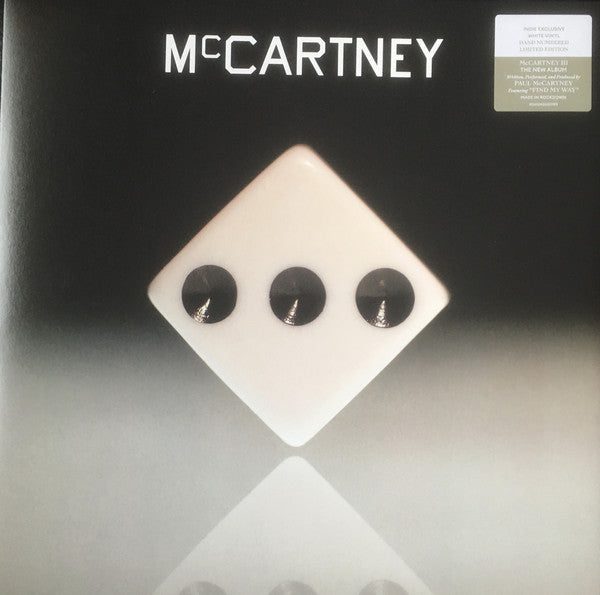 Paul McCartney ‎– McCartney III - WHITE COLOURED VINYL LP - INDIE EXCLUSIVE