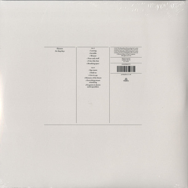 Pet Shop Boys ‎– Elysium - 180 GRAM VINYL LP