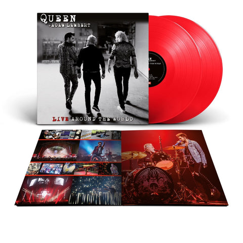 Queen & Adam Lambert Live Around The World 2 x RED COLOURED VINYL LP SET & 12 PAGE SOUVENIR BOOKLET + DOWNLOAD