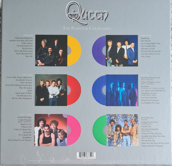 Queen - The Platinum Collection - 6 x COLOURED VINYL 180 GRAM LP BOX SET + BOOK