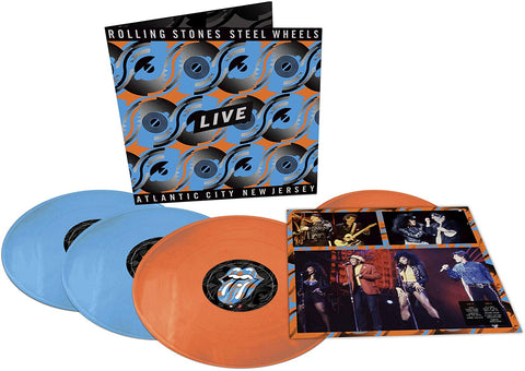Rolling Stones Steel Wheels Live 4 x ORANGE & BLUE COLOURED VINYL LP BOX SET - Atlantic City, New Jersey