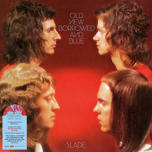 Slade ‎– Old New Borrowed And Blue - SPLATTER RED & BLUE COLOURED VINYL LP