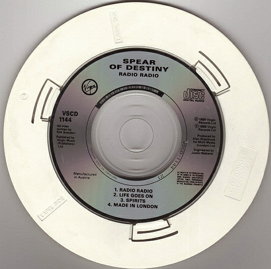 Spear Of Destiny – Radio Radio - 3 inch CD SINGLE in Tin (Used)