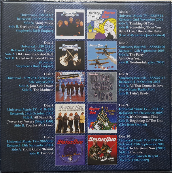 Status Quo – The Vinyl Singles Collection 2000 - 2010 - 10 x 7" Singles BOX SET