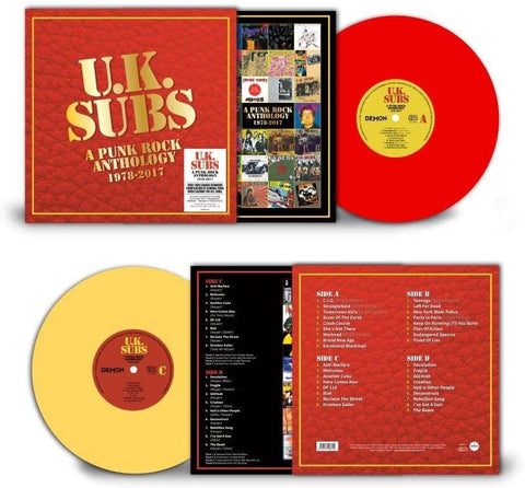 U.K. Subs ‎- A Punk Rock Anthology 1978-2017 -  2 x RED & YELLOW COLOURED VINYL LP SET