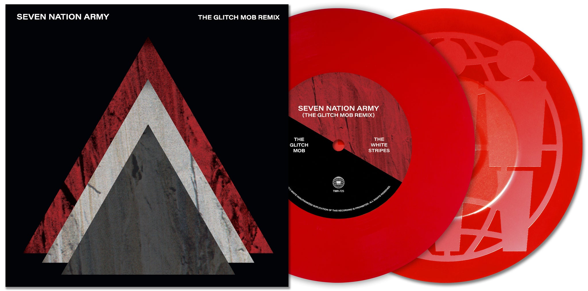 The White Stripes Seven Nation Army (THE GLITCH MOB REMIX) RED COLOURED ETCHED 7" VINYL